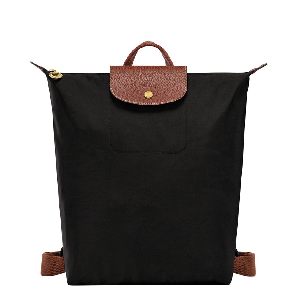 New Longchamp Le Pilage Nylon Canvas Black Backpack